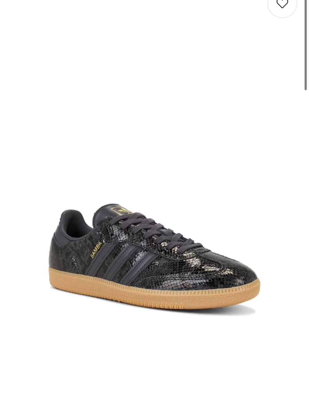 adidas Black/blue faux Snakeskin Three-Stripe Sneakers